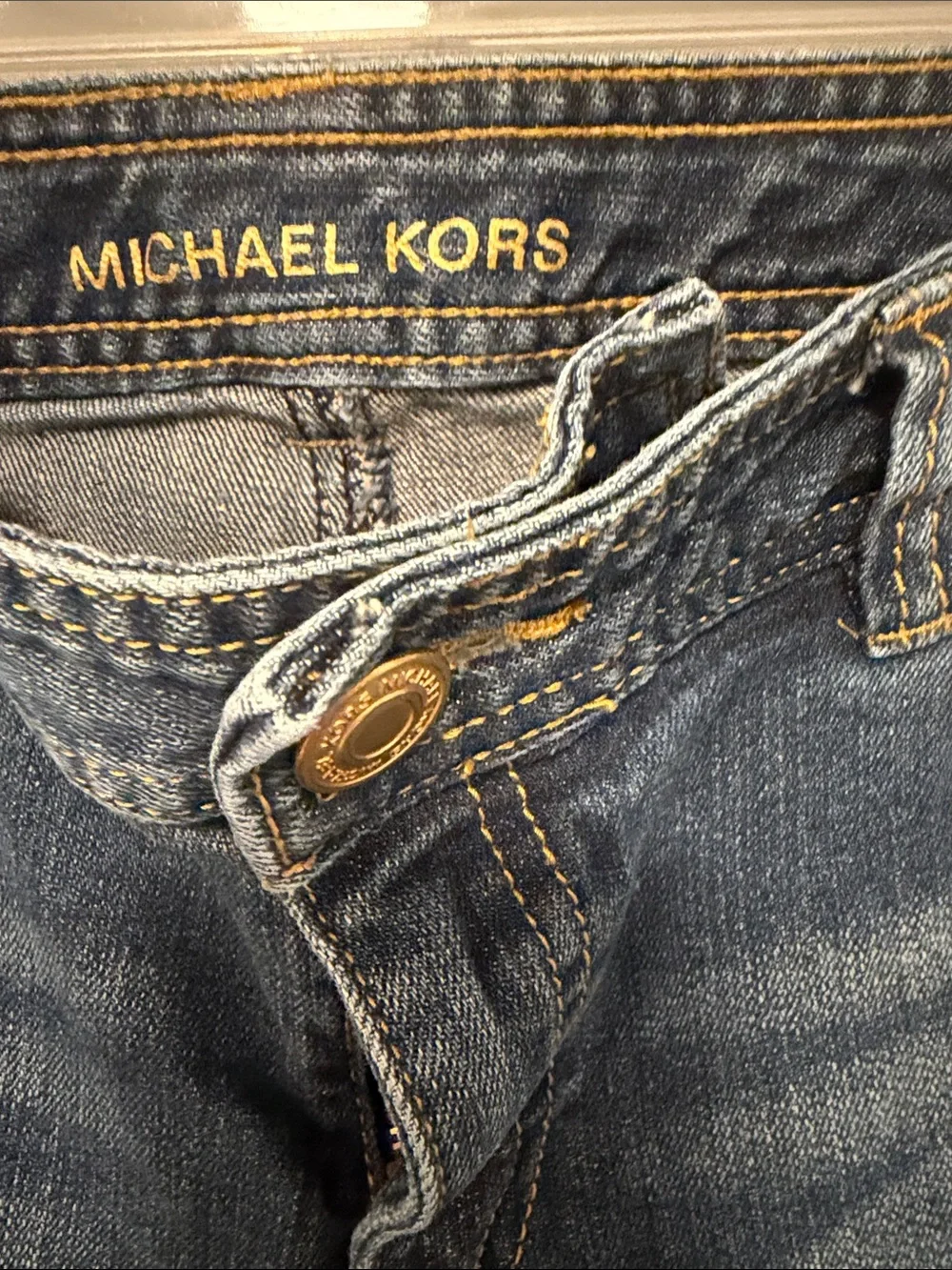 Michael Kors Women's Blue Straight-Leg Jeans